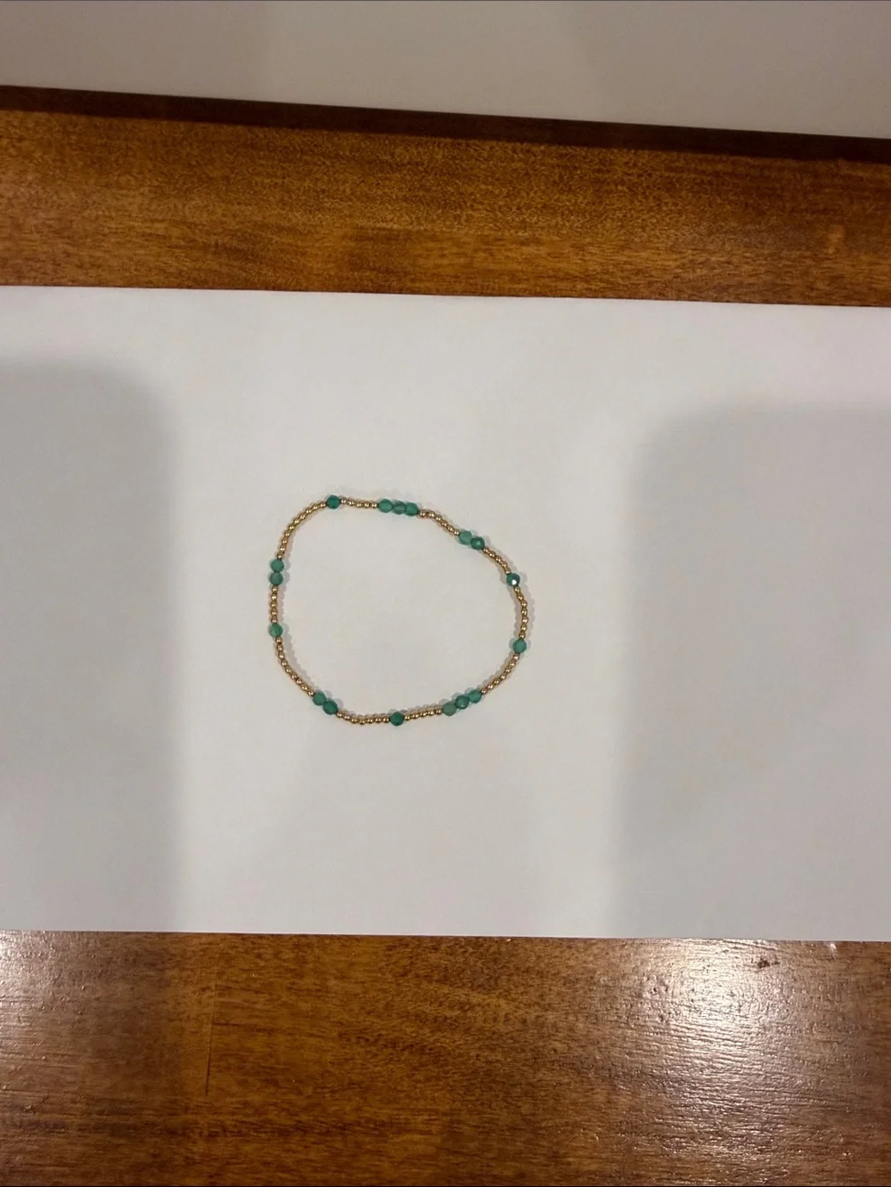 Enewton Green Onyx & Gold Filled Stretch Bracelet - Picture 1 of 3